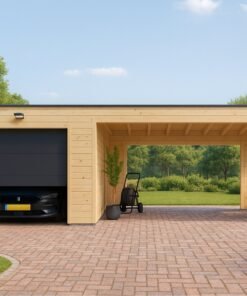 🚗 Garage BIZON 24 m² + 36 m² Carport – 44 mm + 100 mm + 19 mm