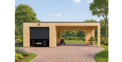 🚗 Garage BIZON 24 m² + 36 m² Carport – 44 mm + 100 mm + 19 mm