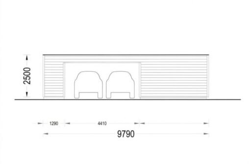 🚗 Garage BIZON 24 m² + 36 m² Carport – 44 mm + 100 mm + 19 mm - Bild 8