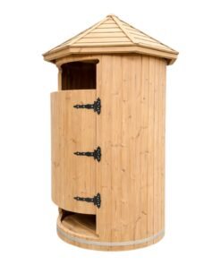 Rund utomhusdusch i trä Ø1.1 m