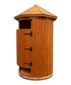 Rund utomhusdusch i trä Ø1.1 m